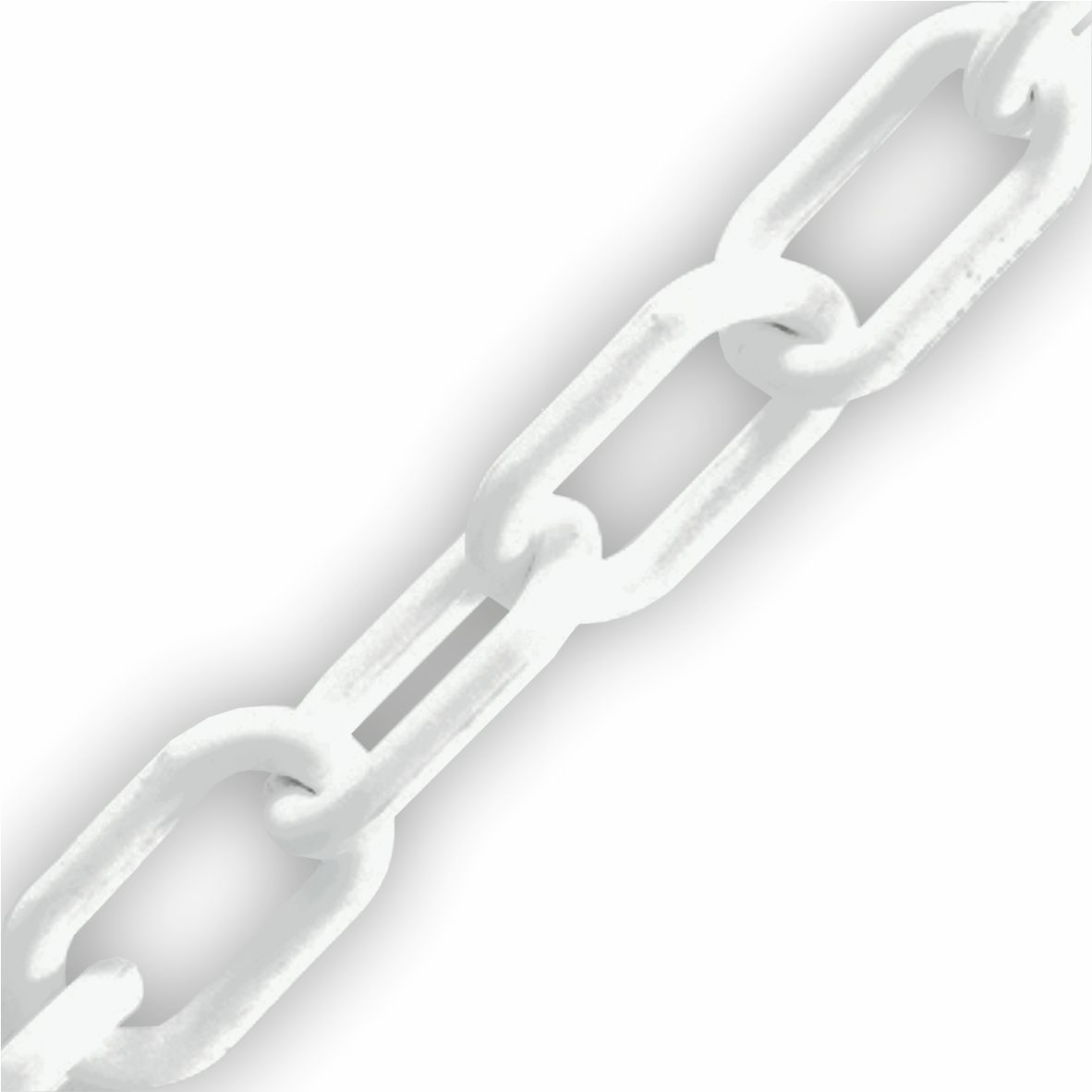 White Plastic Chain by the metre (maximum length 25m)
